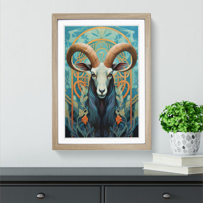 Goat 1 Piece Single Picture Frame Wall Art