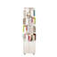 Bibliothèque rotative, bibliothèque d'angle à 5 niveaux à 360 degrés, étagère de rangement pour bibliothèque au sol, étagère à livres étroite en bois pour la chambre à coucher (BLANC)