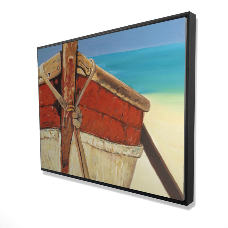 «Tied Up Rowing Boat», reproduction sur toile