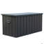 Boîte de rangement pour terrasse 120 gallons imperméable, grand bac de rangement pour patio pour coussins extérieurs, coussins décoratifs, outils de jardin, verrouillable (gris foncé)
