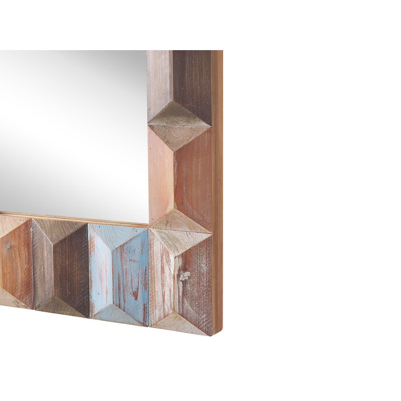 Treyvon Wood Flat Wall Mirror