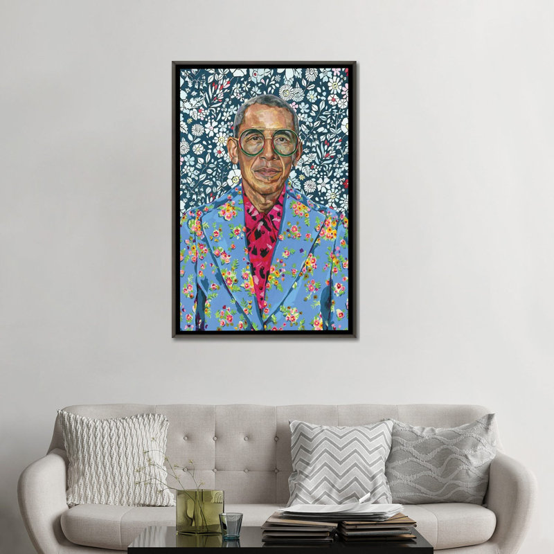 «Barack» par Heather Perry, reproduction d'art sur toile tendue, H 48 po x l 32 po x P 1,5 po