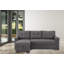 Canapé-lit modulaire réversible en lin gris foncé 84 po avec rangement Destiny-133654892