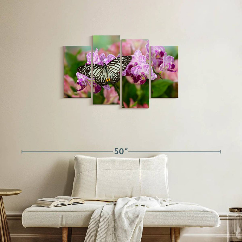 Papillon zébré malais Brampt, H 22 po x l 36 po