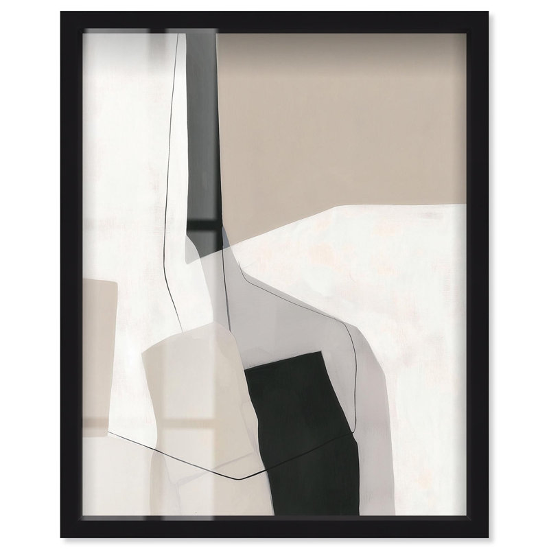Art minimaliste «Stripped Down I» par Art Remedy, H 25 po x l 21 po, Noir