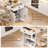82.6" Fluted Kitchen Island with Extendable Dining Table for 4-6, Double-Sided Storage & Power Outlet-1752310267