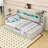 Upholstered Daybed with Trundle, Charging Station and LED-682425799-682425794