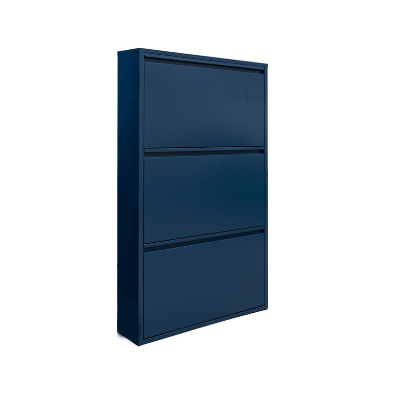 Cathelene 6 Pair Shoe Storage Cabinet, Navy