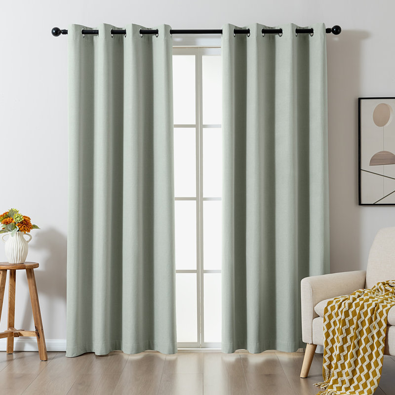 Rideaux occultant en jacquard Sleep Zone (ensemble de 2), Gris clair, L 42 po x L 72 po