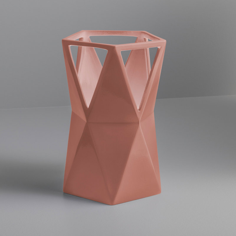 Odegaard Ceramic Novelty Lamp, Gloss Blush