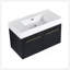 Meuble-lavabo mural 36 po avec lavabo, lavabo en résine à rebords épais, ensemble KD-129334123