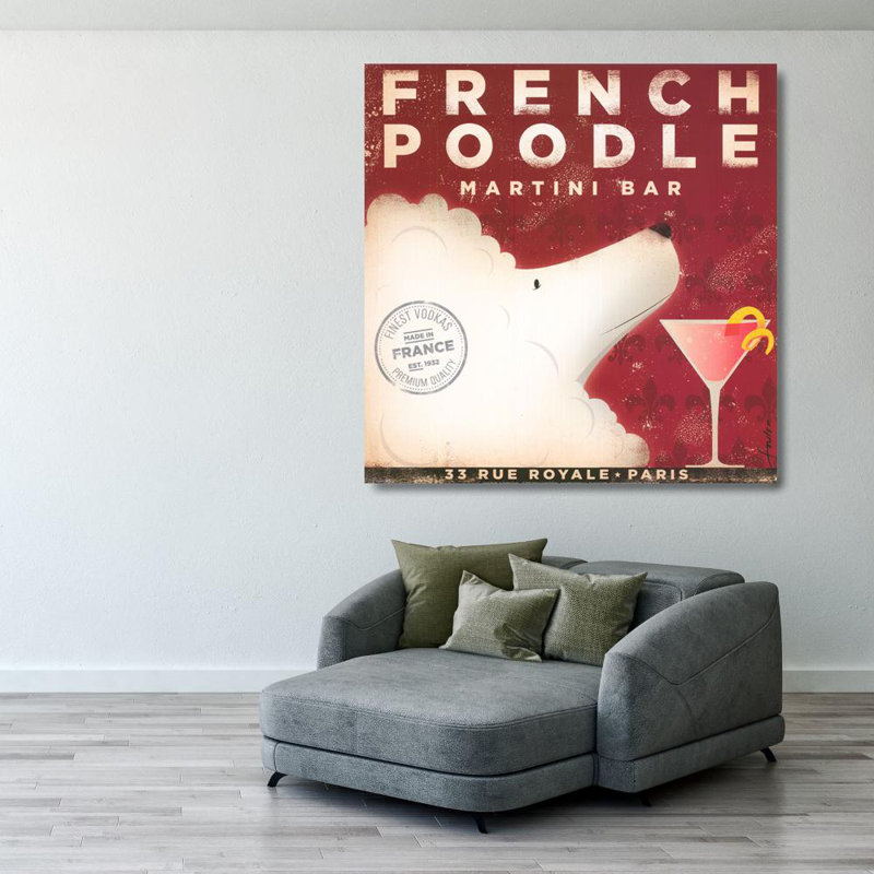 Caniche français, H 28 po x l 28 po