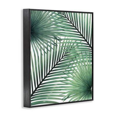 Clean Tropics Layered Palms Framed Giclee, design by Unknown