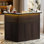 Unité de bar en forme de L, armoire de bar d'angle à 4 niveaux avec grand espace de rangement, bureau de réception d'armoire à vin pour pub à domicile