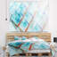 Tapisserie abstraite en métal bleu clair-28496644