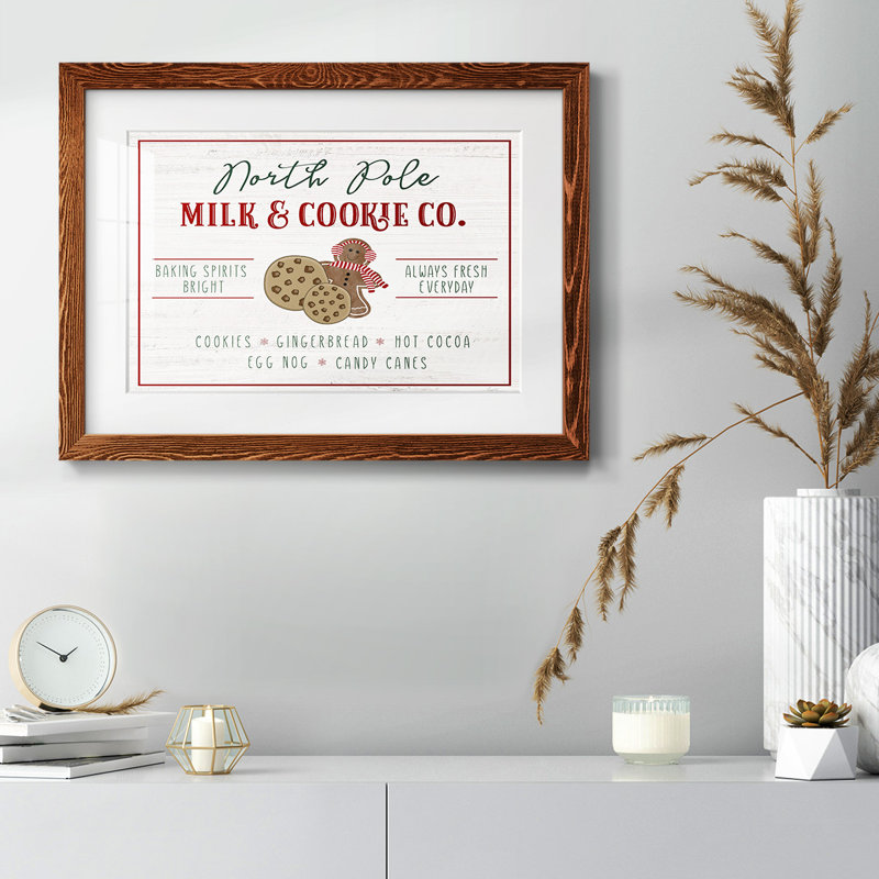 Milk and Cookie Co, impression sur papier, H 22 po x l 32 po x P 1,5 po, Érable