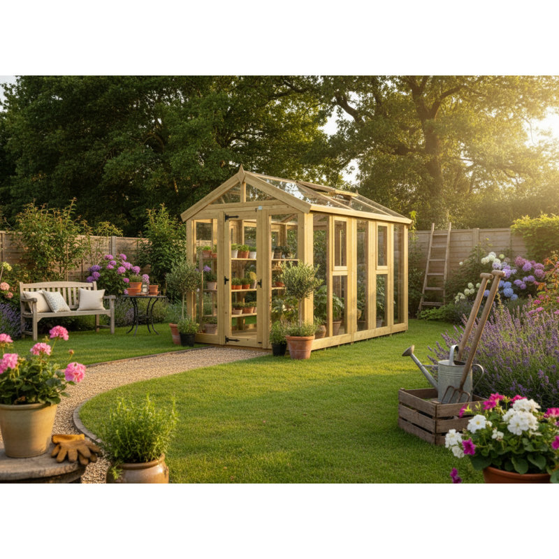 6x10 Glass Green House