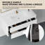 Meuble-lavabo mural avec lavabo, armoire de rangement flottante avec comptoir en résine de pierre et tiroirs à fermeture en douceur-109147752