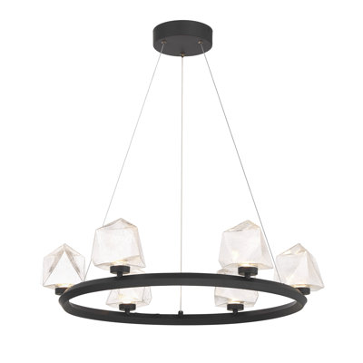 Yorkton 6-Light Chandelier in Matte Black