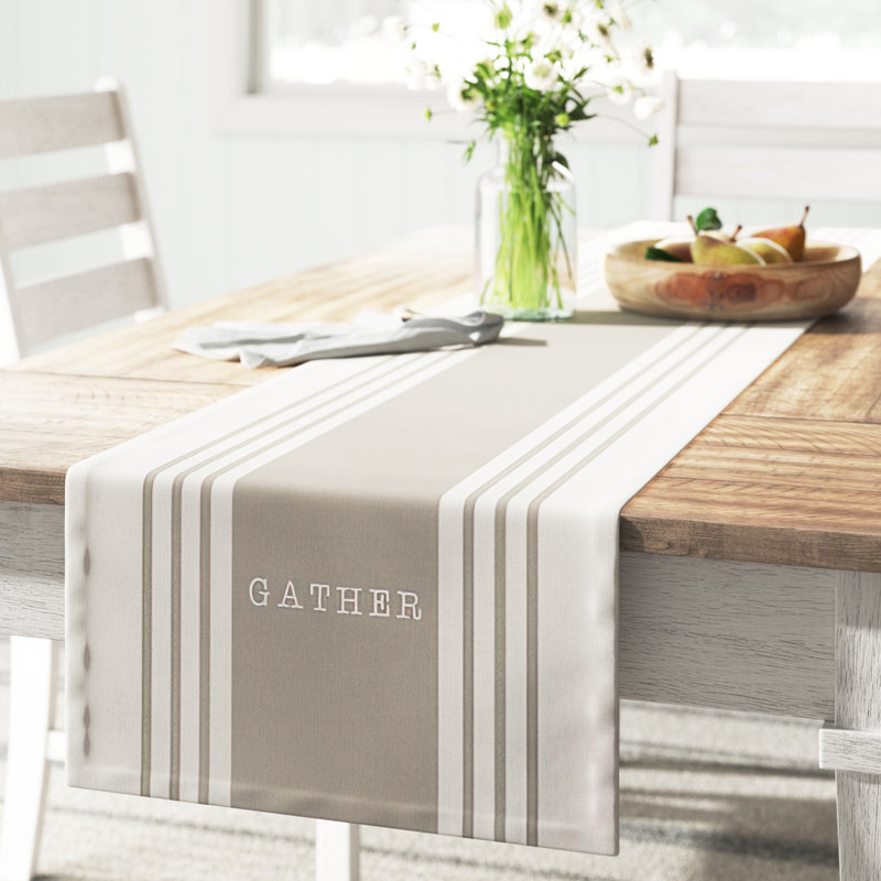 Tagahone Striped Thanksgiving Table Runner, 90" x 16"
