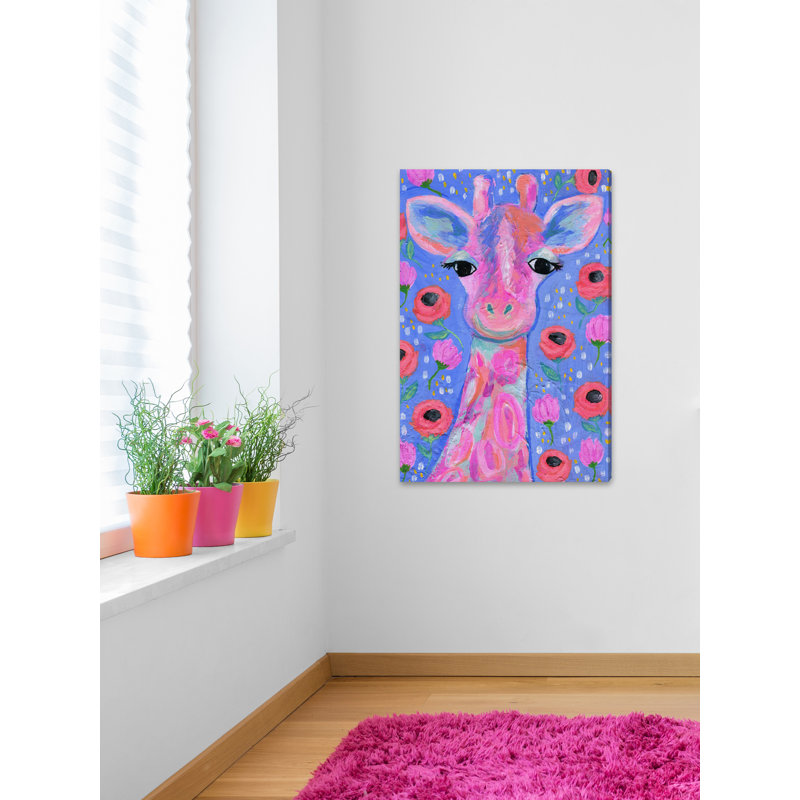 «Lily the Giraffe», reproduction sur toile tendue, H 18 po x l 12 po x P 1,5 po