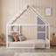 Lit plateforme simple avec glissade, bande lumineuse et conception en forme de maison-1990184483