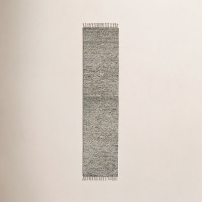 Elwood Hand Knotted Wool/Cotton Gray Area Rug