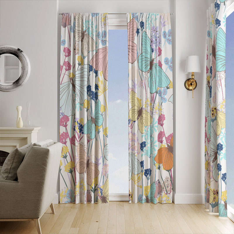 Paire de rideaux semi-transparents Amin, L 40 po x L 61 po