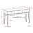 Harper 54"W Solid Hardwood Mid-Century Modern Storage Console Table with Drawers and Tapered Legs-356714710