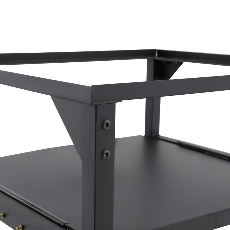 Heavy Duty Washer Pedestal Stand With Pull-Out Shelf, 330Lbs Capacity Adjustable Washing Machine And Dryer Stand, Black