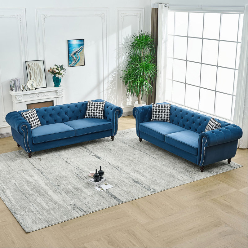 Canapé 3 places et 3 places Chesterfield