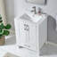 Ensemble de meuble-lavabo simple blanc 24 po