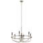 Lustre en roue de chariot à 6 lumières de style bougie Capital Hill-571440642