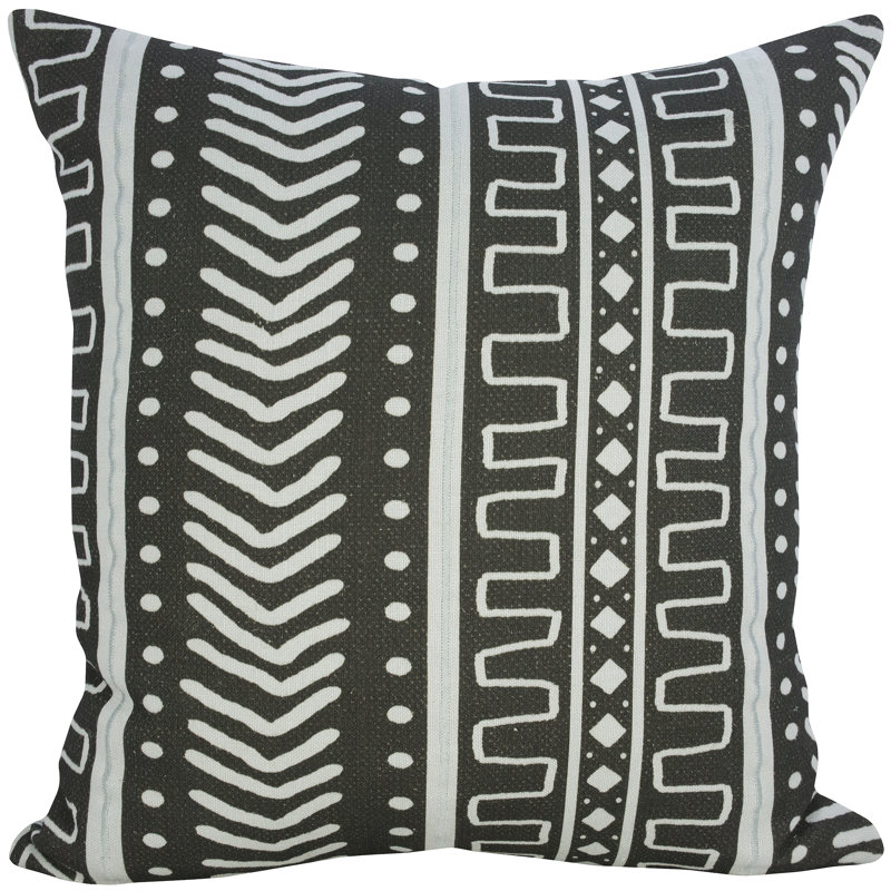 Mud Cloth Linen Reversible Throw Pillow