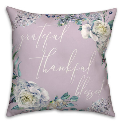 Housse et insert de coussin carré lilas Grateful
