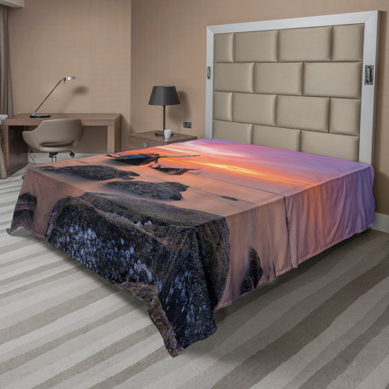 Drap-housse Ambesonne, Drap plat pour très grand lit californien