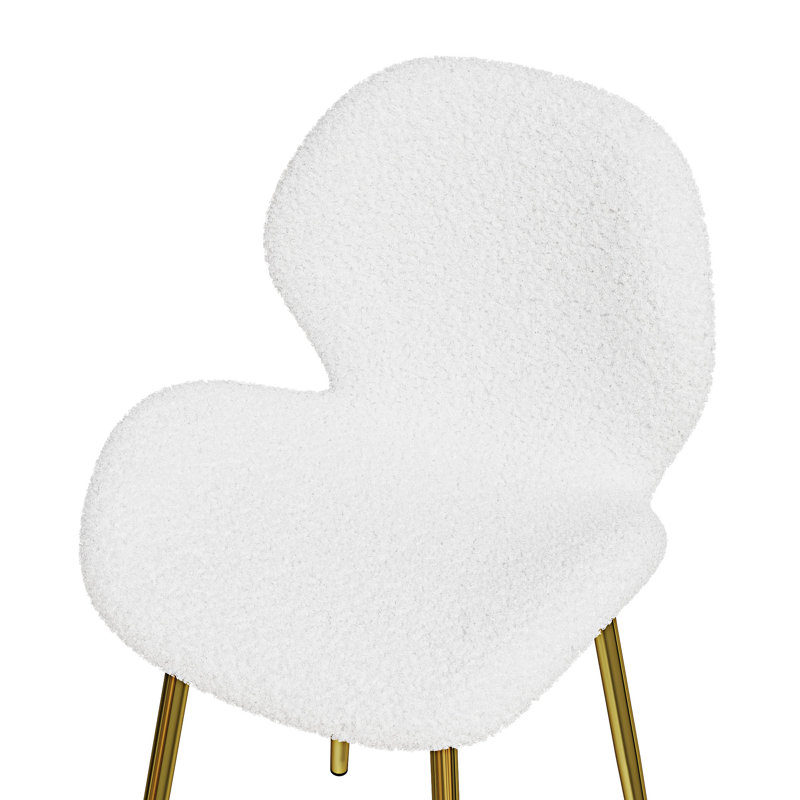 Ensemble de 2 chaises de salle à manger rembourrées, Blanc