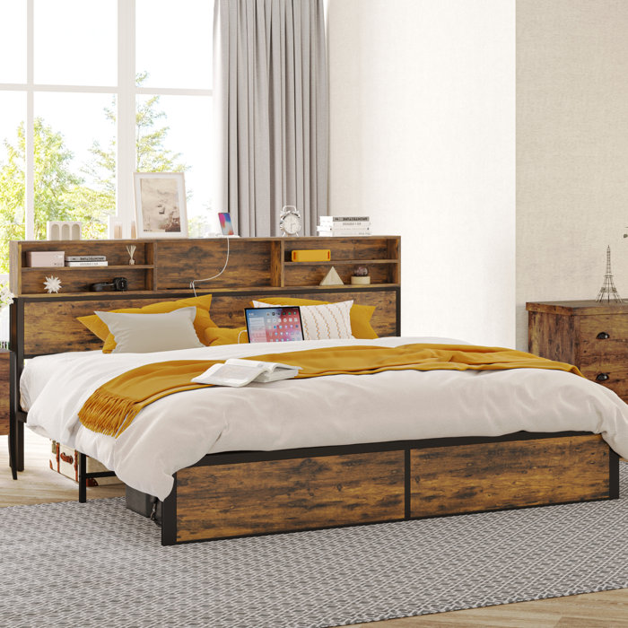 Millwood Pines Storrs Bookcase Storage Bed & Reviews 