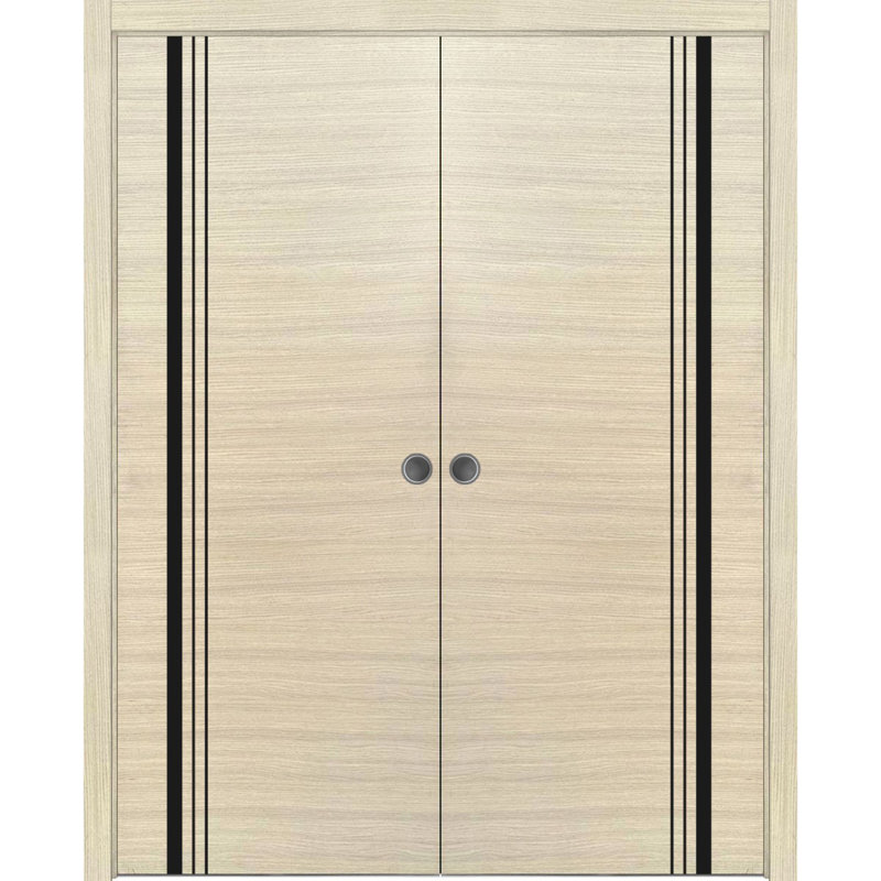 Portes françaises en bois massif massif, 48 po x 80 po