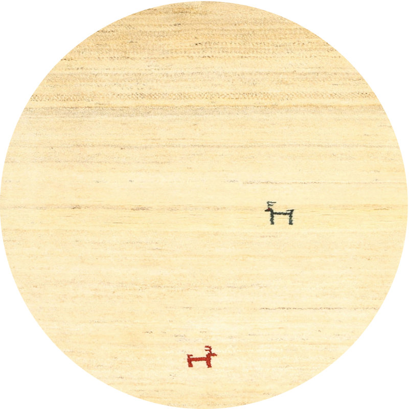 Surface beige contemporaine tapis, Rond 4 pi