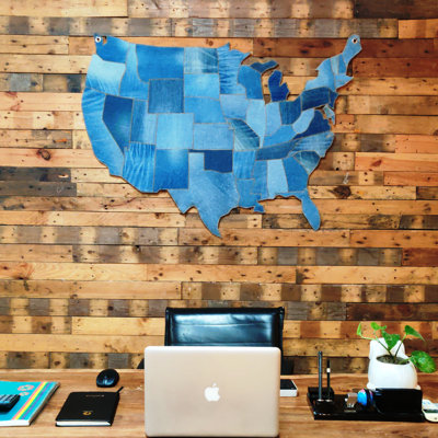 Handmade Cities & Countries Wall Decor on Fabric