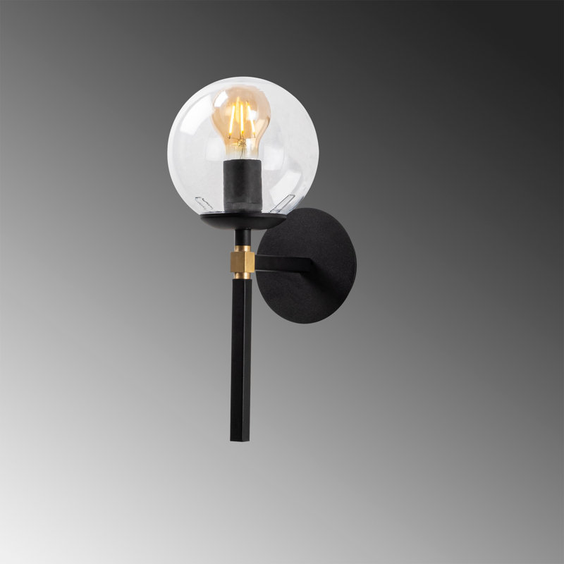 Applique murale 1 lumière noire Mueller