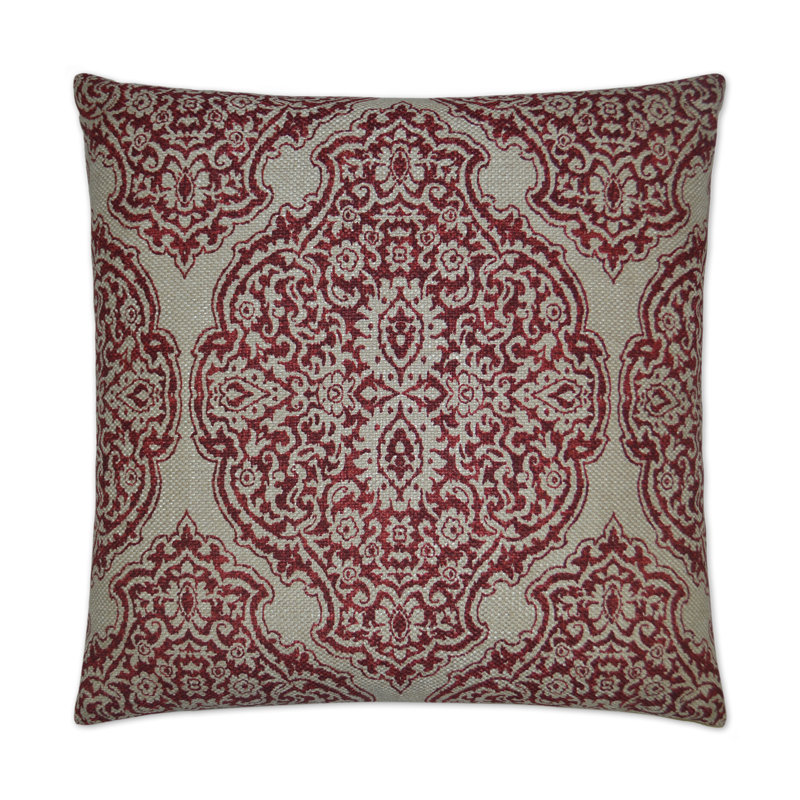 Delmonico Damask Throw Pillow, 24"H x 24"W