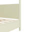 Grand lit plateforme à baldaquin en bois avec lattes de soutien, beige-130145170-130145168