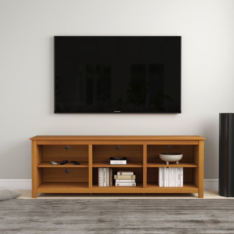 Inniss TV Stand for TVs up to 75", Amber Walnut