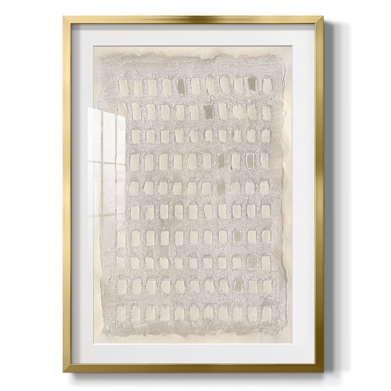 Pearl Punch Card II, Blanc, Papier avec cadre doré