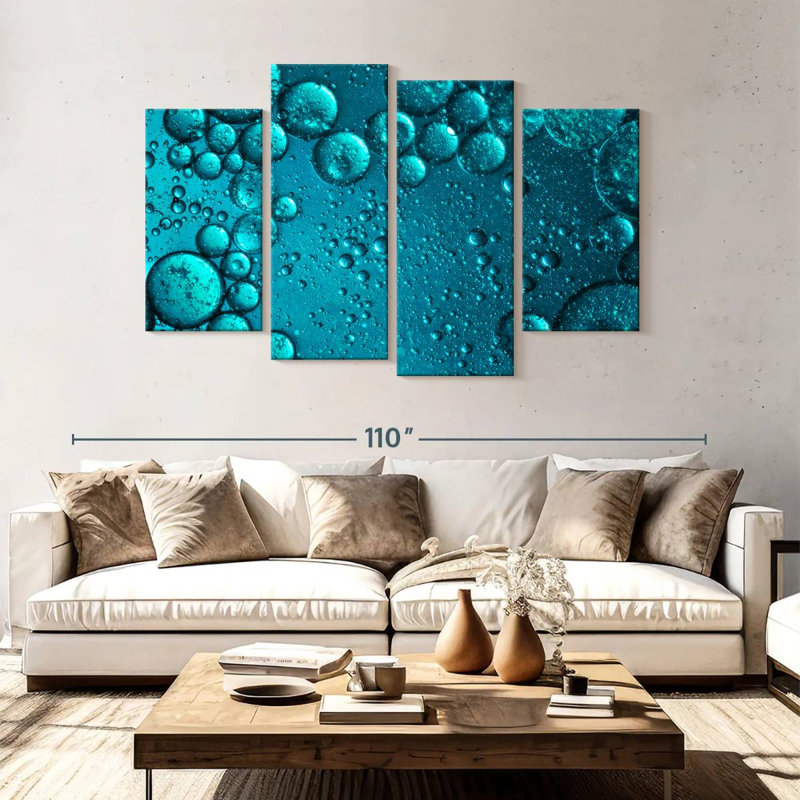 Avery Blue Colored Bubbles, 54" H x 84" W