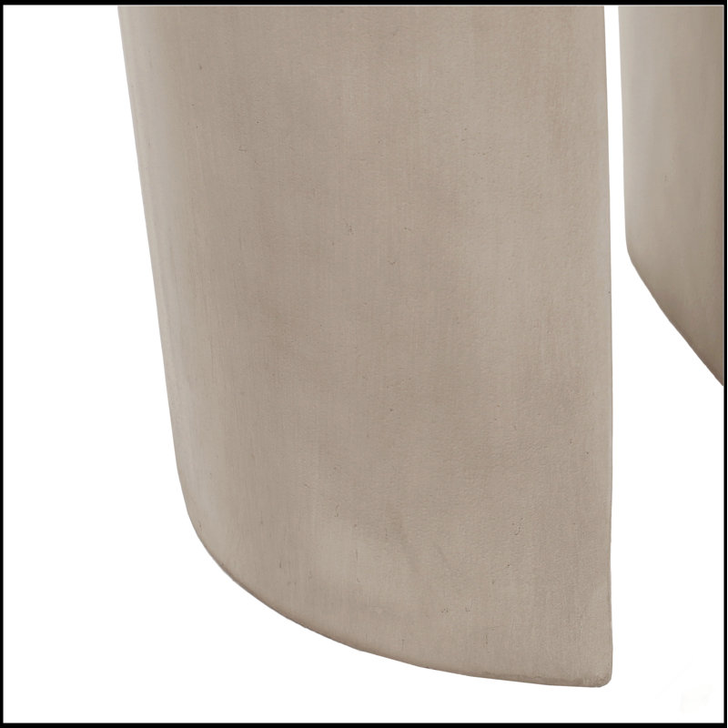 Table d'appoint ronde en U durable en forme de U avec béton résistant aux intempéries, parfaite pour la terrasse et le jardin