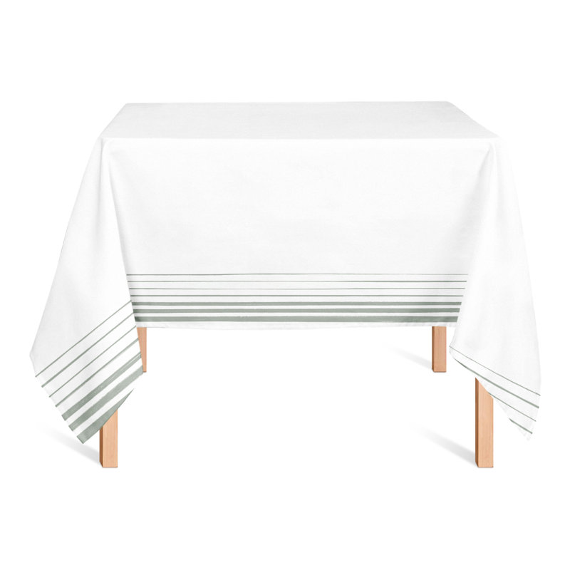 Abdul-Nafi Striped Square Tablecloth, Green