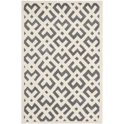 Deedie Hand Tufted Wool Geometric Rug